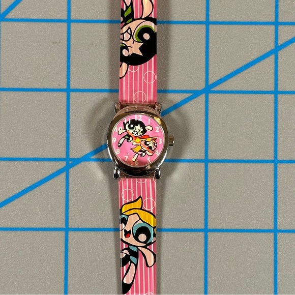 Other - Vintage Powerpuff Girls Children’s Analog Watch Pink Blossom Bubbles Buttercup